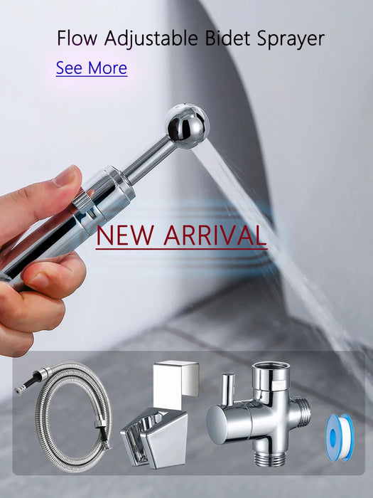 Set di spruzzatori per bidet portatili per wc rubinetto per Bidet a mano in acciaio inossidabile per bagno spruzzatore a mano soffione doccia autopulente