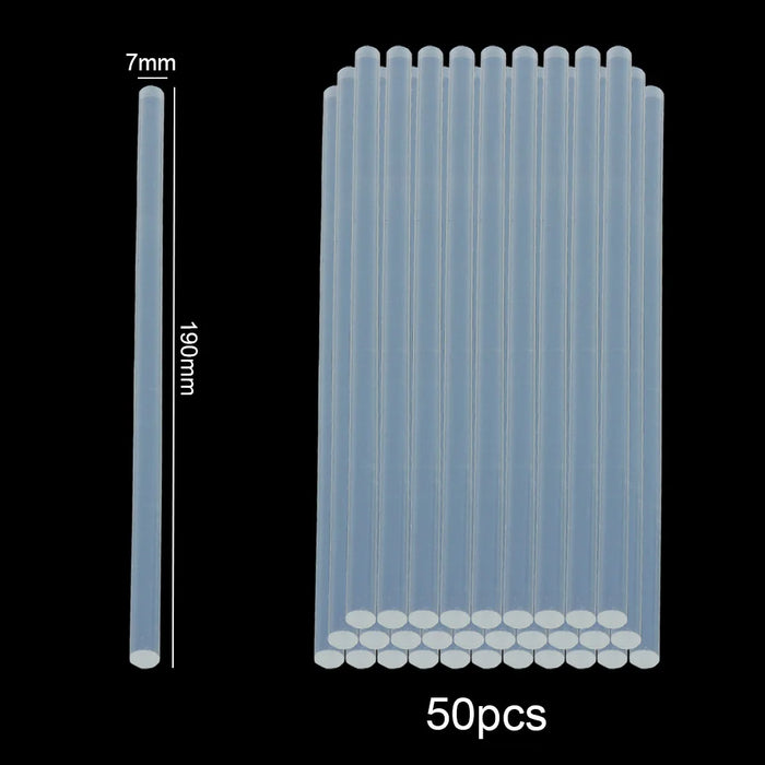 10-100 pz/lotto 7mm / 11mm Trasparente Hot-melt Pistola Colla Stick per Pistola di Calore Pistola Adesivo Strumenti FAI DA TE Riparazione accessori in lega