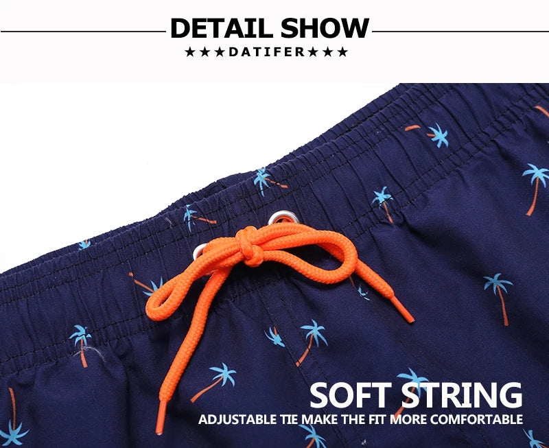 Datifer Marca Pantaloncini da spiaggia Estate Quick Dry Mens Board Costumi da bagno Uomo Costume da bagno Surf Costumi da bagno Uomo Atletico Corsa Pantaloni da palestra
