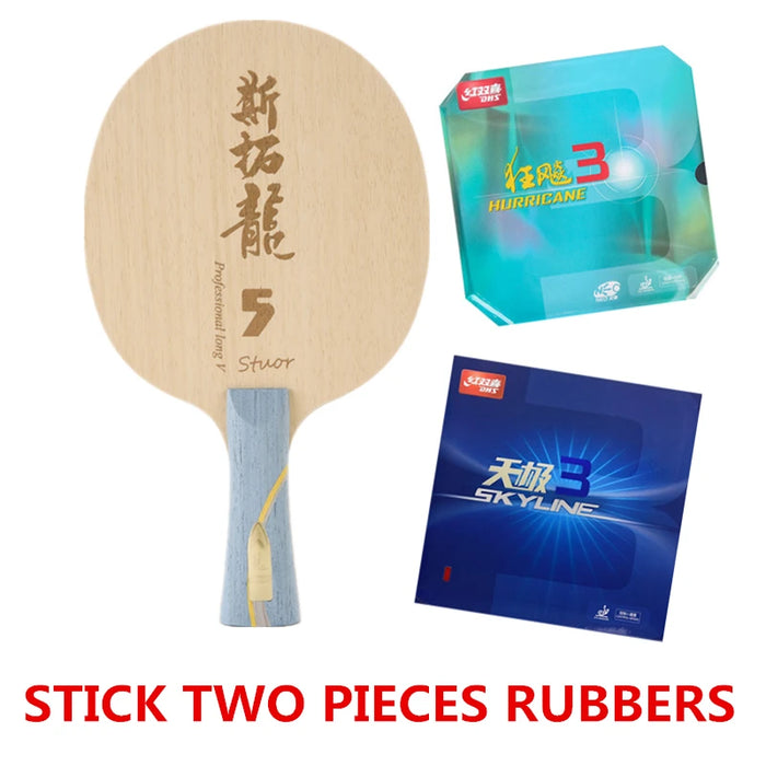 Stuor Lungo 5 Giallo Carbonio Interno Lama da Ping Pong Racchetta da Ping Pong Paddles Fibra di Carbonio Incorporato OFF + ATTACCO