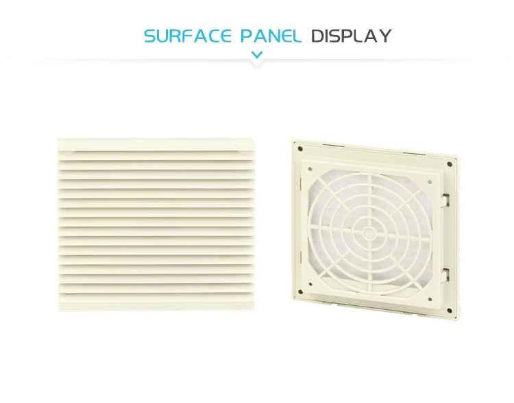 3322-300 Set di filtri di ventilazione per armadio da 120 mm Volantini Ventola di raffreddamento Griglia Feritoie Ventilatore Pannello filtro di scarico 230 V senza ventola
