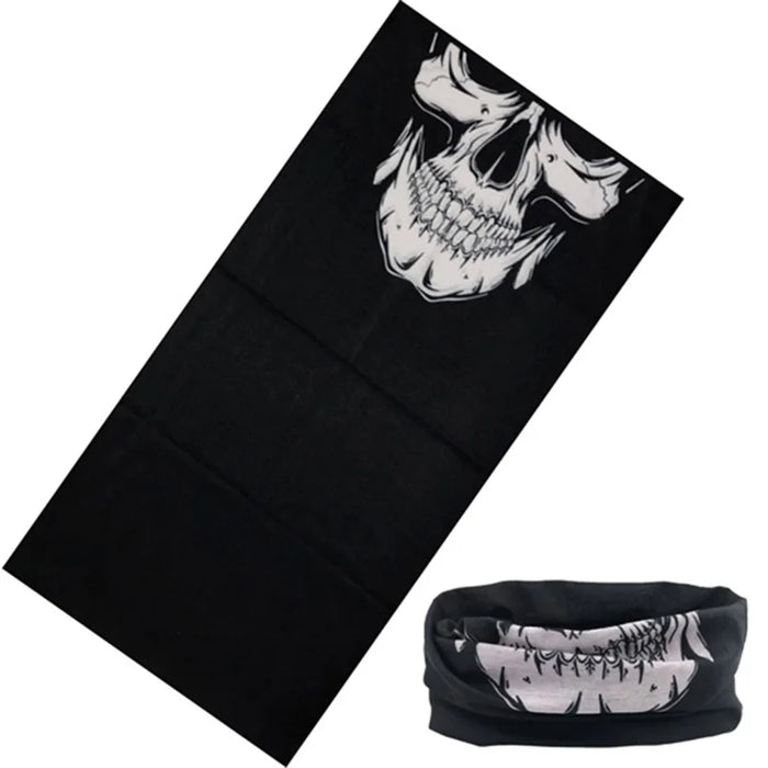 Sciarpa al collo con anello magico con teschio Fascia per capelli Bandana multifunzionale Viso Tubo tubolare senza cuciture Sciarpe unisex per uomo donna