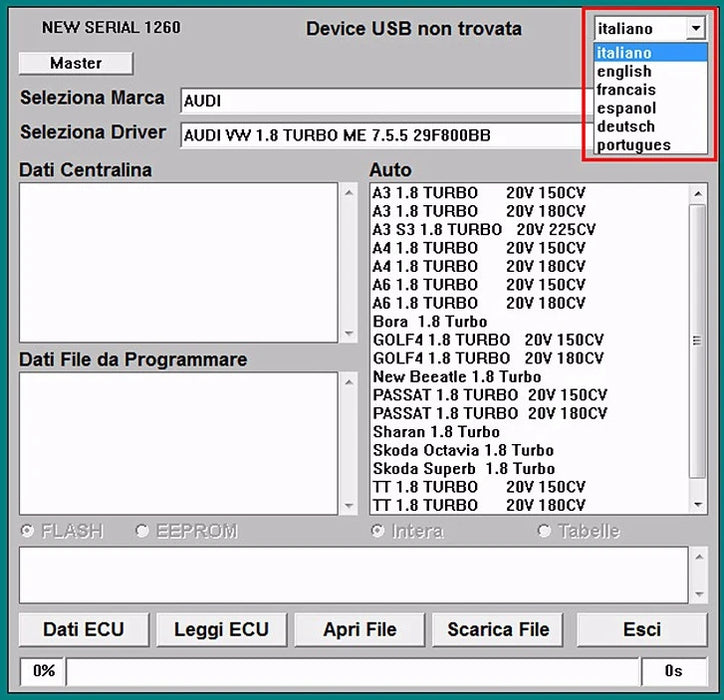 Galletto 1260 FTDI FT232RQ RL EOBD Programmatore ECU Lettura Scrivi Auto ECU Lampeggiatore Funziona Per Multi-Auto OBDII Diagnostica Multi-Lingua