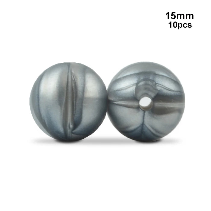 LOFCA 10 pz 15mm Perline Dentizione In Silicone 15mm Massaggiagengive Collana di Allattamento Del Bambino Ciuccio Clip Igiene Orale BPA Libero Commestibile Colorato