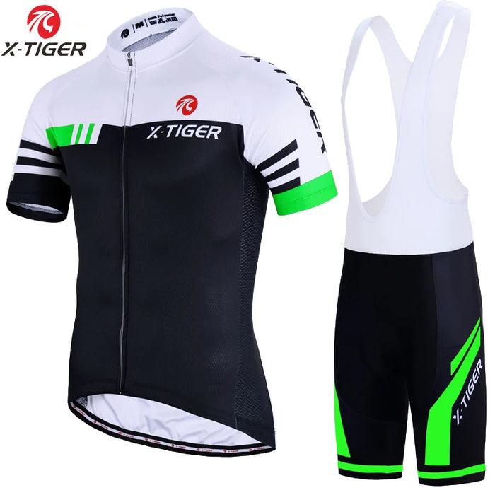 X-tiger Set da ciclismo Uniforme da bici Maglia da ciclismo estiva Set Maglie da bicicletta da strada Abbigliamento da bicicletta MTB Abbigliamento da ciclismo traspirante