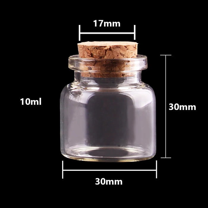 24 pezzi 10 ml 15 ml 20 ml 25 ml 30 ml Simpatiche bottiglie di vetro trasparente con tappo in sughero Bottiglie vuote di spezie Barattoli Fiale artigianali fai da te