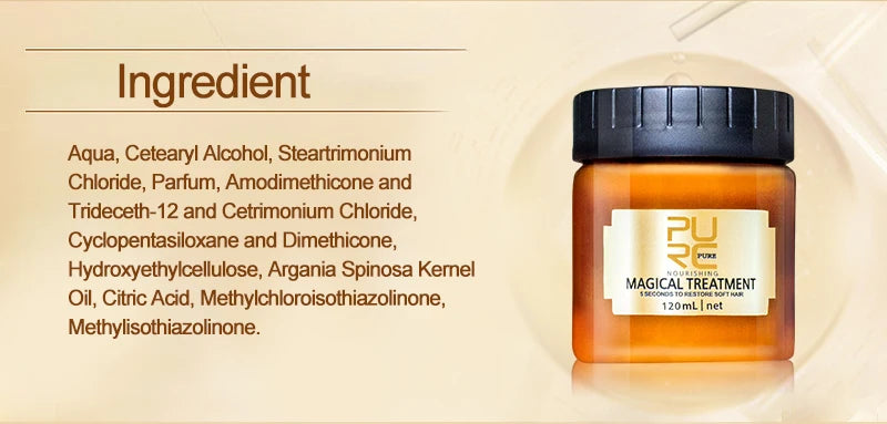 PURC Trattamento magico Maschera per capelli Nutrizione Maschera per infusione per 5 secondi Ripara i danni ai capelli Ripristina la cura dei capelli morbidi