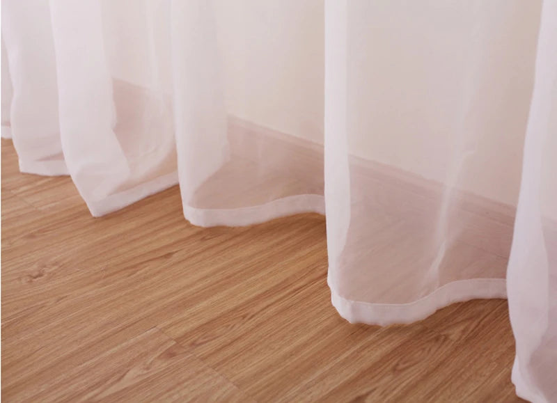 Europa Tenda bianca solida Finestra Tende in tulle trasparente per soggiorno Cucina Trattamenti per finestre moderne Tende in voile Tende
