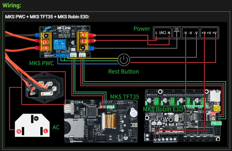 Makerbase MKS PWC di Monitoraggio di Alimentazione auto Power off Ha Continuato a Giocare Modulo automaticamente messo fuori di potere rilevare 3D parti della stampante