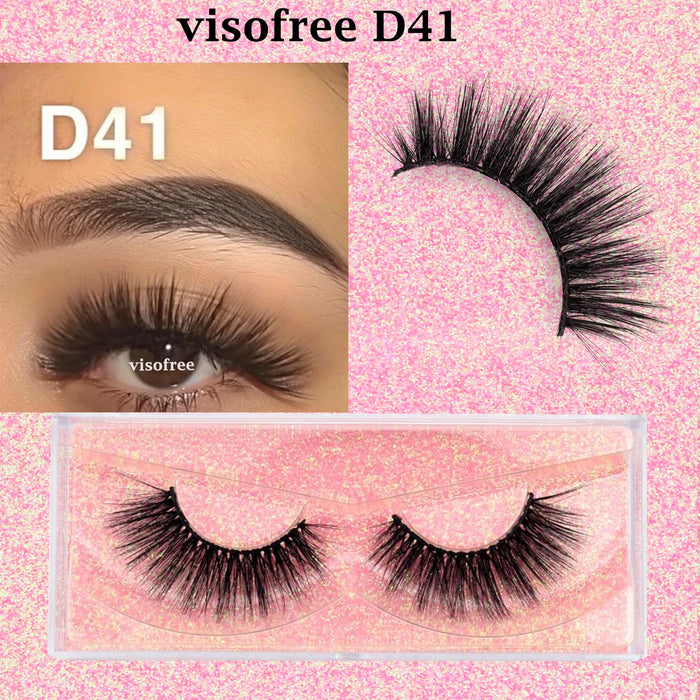 Ciglia Visofree Ciglia di visone 3D volume naturale fatto a mano ciglia morbide estensione ciglia lunghe ciglia di visone reale per il trucco E01