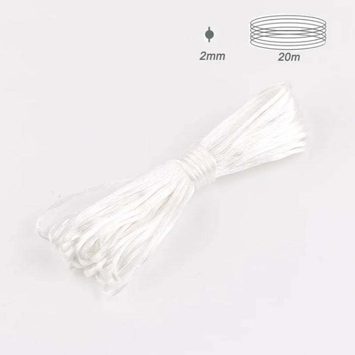 TYRY.HU 20-80 metri Collana masticabile per bambini Accessori 1.5mm/2mm/2.5mm Cavo in nylon di seta satinata per catena ciuccio per bambini Strumenti fai da te