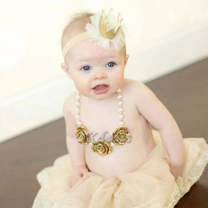 NUOVA Sveglia Bella Delle Ragazze Corona Clip di Capelli Della Principessa Del Merletto Della Perla Lucido star Fascia Delle Forcelle Dei Capelli Della Fascia Copricapi Accessori