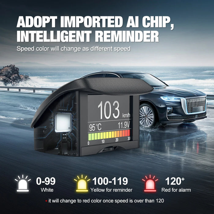 ANCEL A202 Computer di bordo per auto Display digitale per computer Velocità Consumo carburante Indicatore di temperatura OBD2 Scanner per automobili