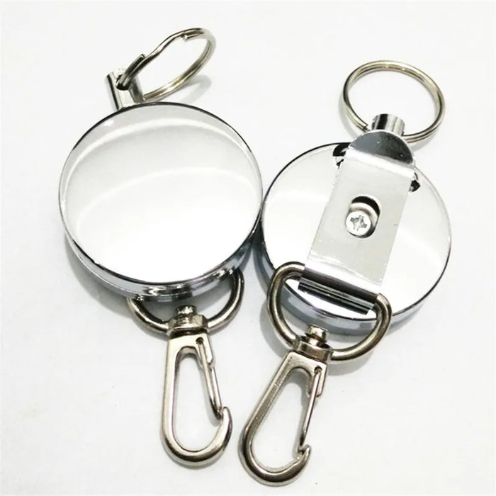 1pc portachiavi retrattile porta badge identificativo targhetta con nome porta carte bobina di riavvolgimento clip da cintura regalo forniture per ufficio