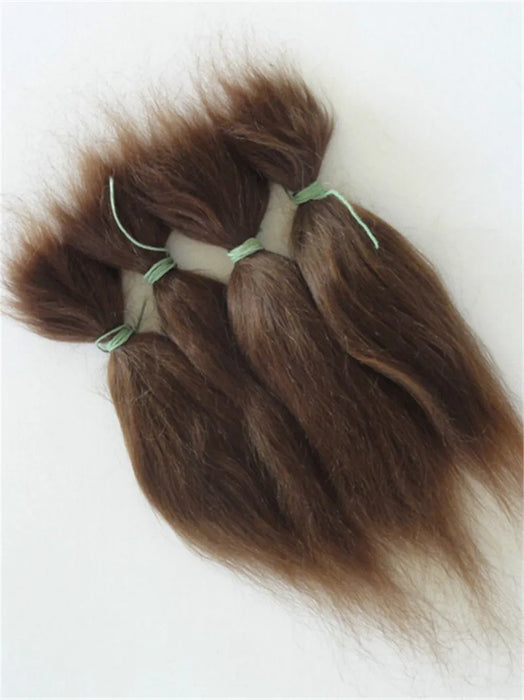 Capelli per bambola rinata in mohair puro al 100% con colore marrone scuro/oro adatti per parrucca per bambola rinata fai-da-te facile da lavare e radicare