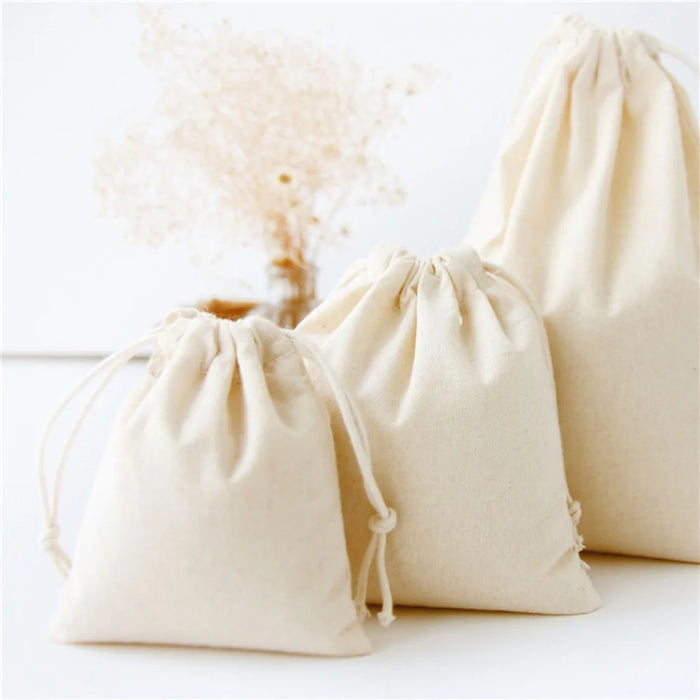 Prezzo di fabbrica 14 Stili di Cotone Linea Coulisse Borse multiuso Caramella di Favore Dei Monili Del Supporto del Sacchetto Regali Del Partito 14x16cm 19x24cm 25x32cm Borsa