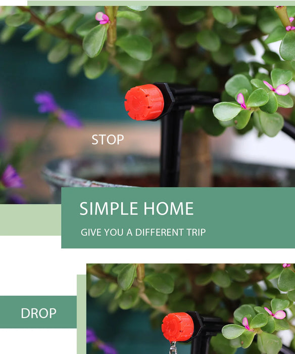 MUCIAKIE 50M-5M Sistema di irrigazione a goccia fai-da-te Irrigazione automatica Tubo da giardino Micro Kit di irrigazione a goccia con gocciolatori regolabili