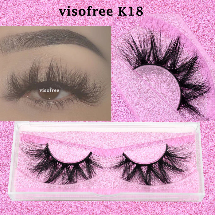 Ciglia Visofree Ciglia di visone 3D volume naturale fatto a mano ciglia morbide estensione ciglia lunghe ciglia di visone reale per il trucco E01