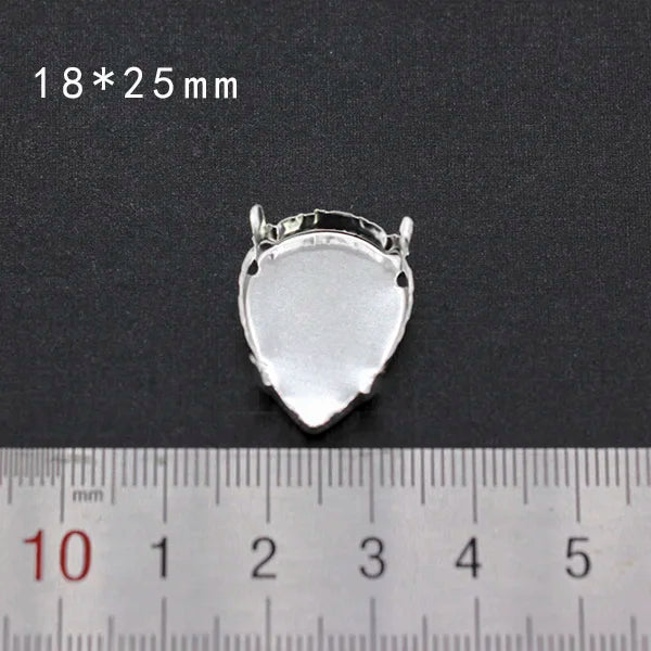 30p Base vuota da cucire su strass Gioielli in cristallo sfaccettato Artiglio vuoto placcato argento per accessori per indumenti in pietra Link 1