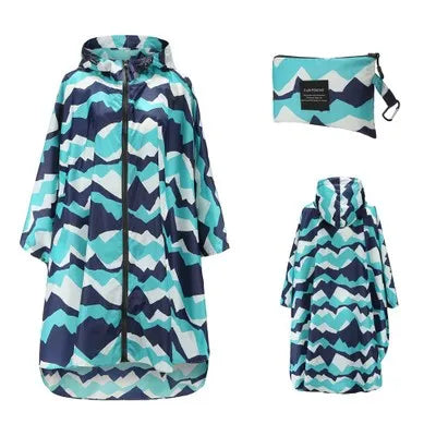 Donna Uomo Poncho Impermeabile Copertura per tenda impermeabile Indossare all'aperto Escursionismo Biker Cappotto antipioggia Giacca con zip Mantello Trench