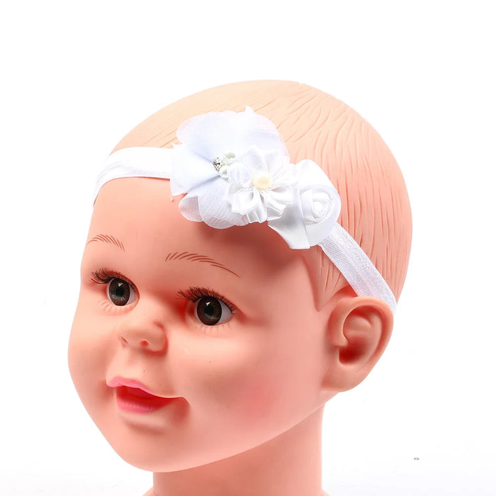 Fascia per capelli per bambina Fiore floreale Neonato Bambini Elastici Fasciatura in gomma Accessorio per capelli Fasce per capelli Turbante Fotografia