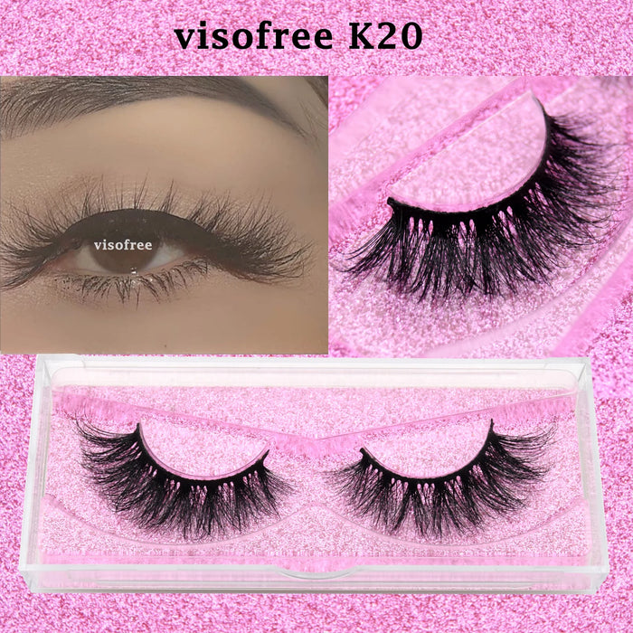 Ciglia Visofree Ciglia di visone 3D volume naturale fatto a mano ciglia morbide estensione ciglia lunghe ciglia di visone reale per il trucco E01
