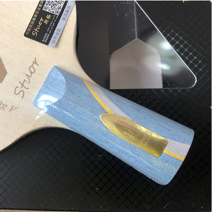 Stuor Lungo 5 Giallo Carbonio Interno Lama da Ping Pong Racchetta da Ping Pong Paddles Fibra di Carbonio Incorporato OFF + ATTACCO