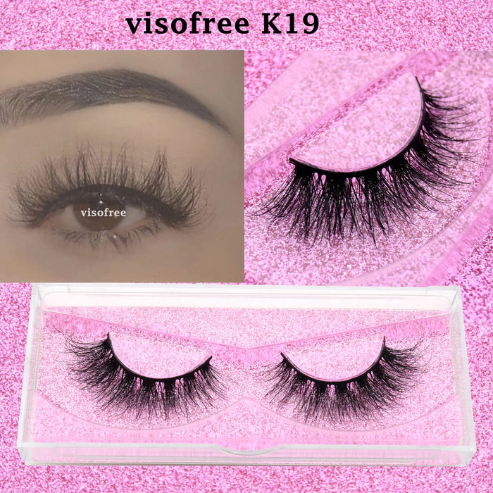 Ciglia Visofree Ciglia di visone 3D volume naturale fatto a mano ciglia morbide estensione ciglia lunghe ciglia di visone reale per il trucco E01