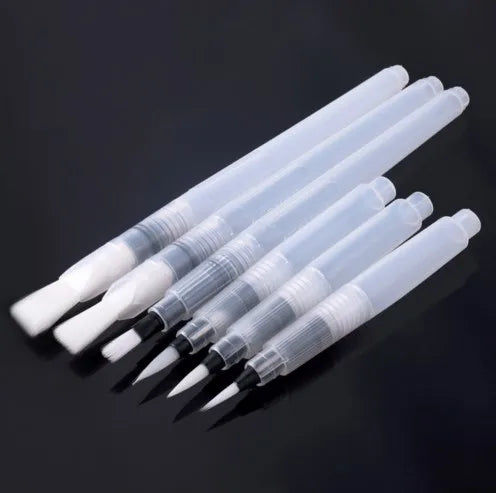 Ginflash Pennello ricaricabile Pennello ad acqua Penna a inchiostro Colore ad acqua Testa morbida Calligrafia Colori ad acquerello Pittura
