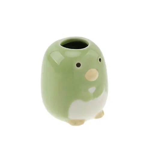 Mini simpatico portaspazzolino in ceramica, supporto multifunzione, portapenne per trucco, per la decorazione del bagno di casa