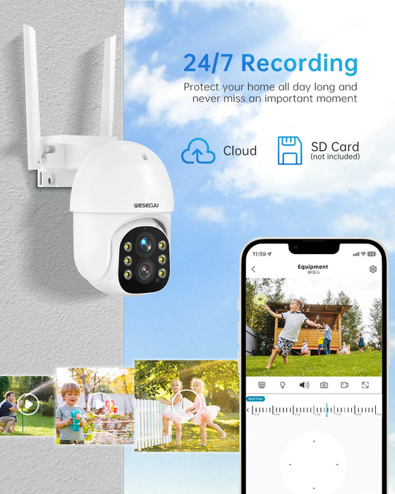 WESECUU Wireless 3.0MP 10X Zoom Ptz Wifi Ip Auto Tracking Dual Lens Indoor Outdoor Cctv Security Camera