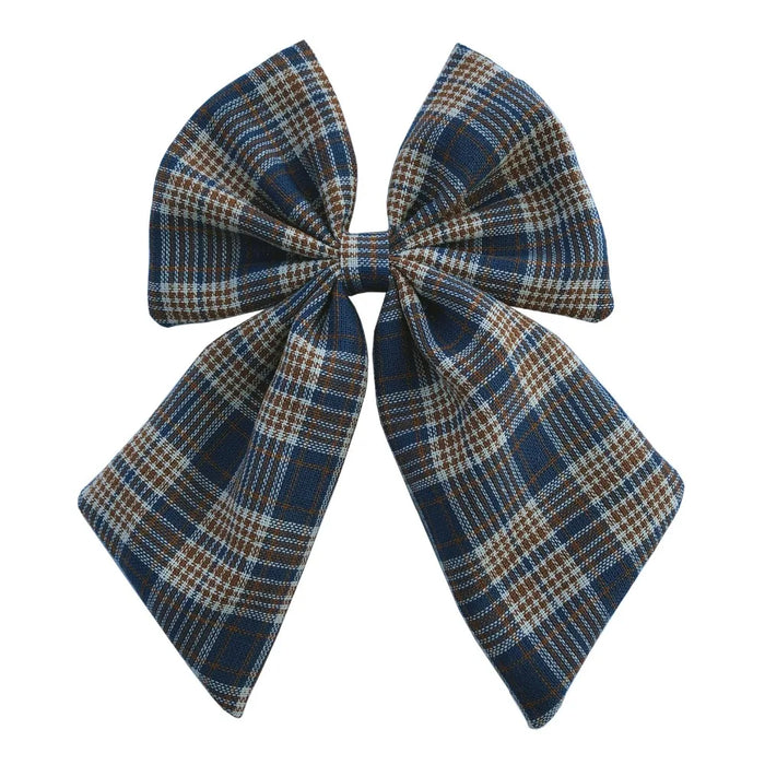 Fiocchi per capelli in cotone e lino Boutique Fermagli per capelli Neonate Donne Grandi mollette per fiocco da marinaio Fermagli per capelli Accessori per capelli Copricapo