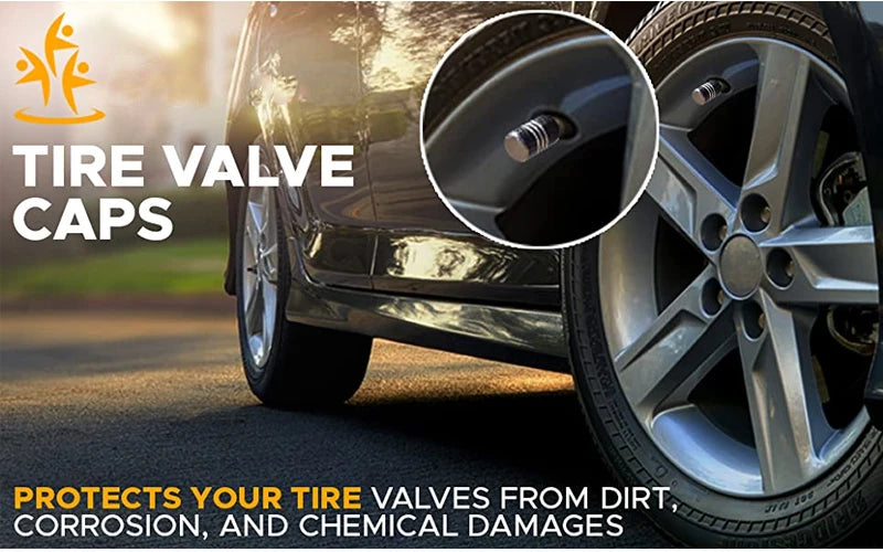 8Pc Cappucci per valvole per pneumatici Copri stelo per cerchioni Tappo per ruota automatico antipolvere Cappucci per capezzoli in lega di alluminio per auto e moto Bici