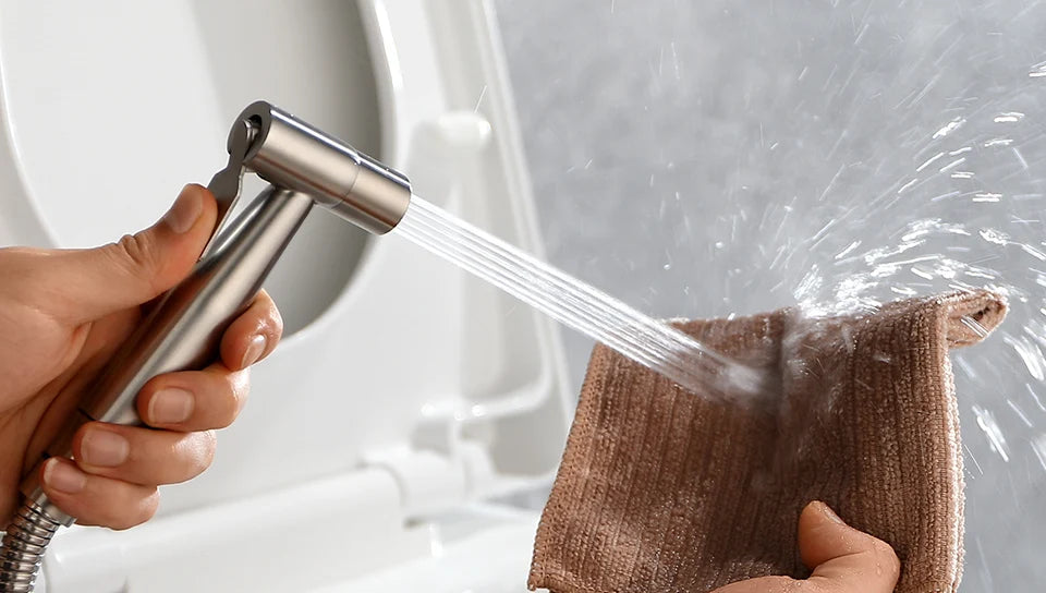 Set di spruzzatori per bidet portatili per wc rubinetto per Bidet a mano in acciaio inossidabile per bagno spruzzatore a mano soffione doccia autopulente