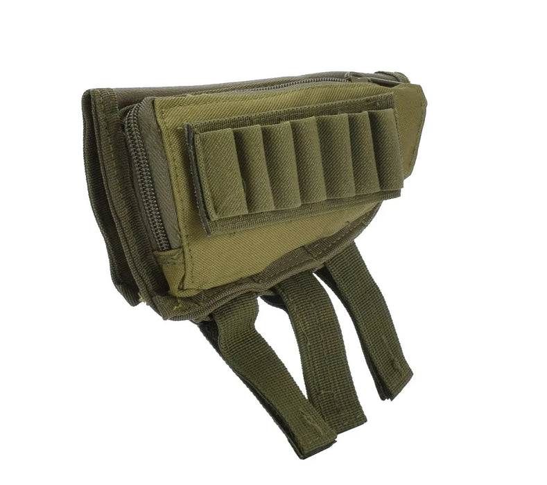 Tattico Muti-funzionale Caccia Cerniera Fucile Buttstock Pack Borsa Guancia Pad Resto Shell Mag Munizioni Pouch Pocket Magazine Bandoliera