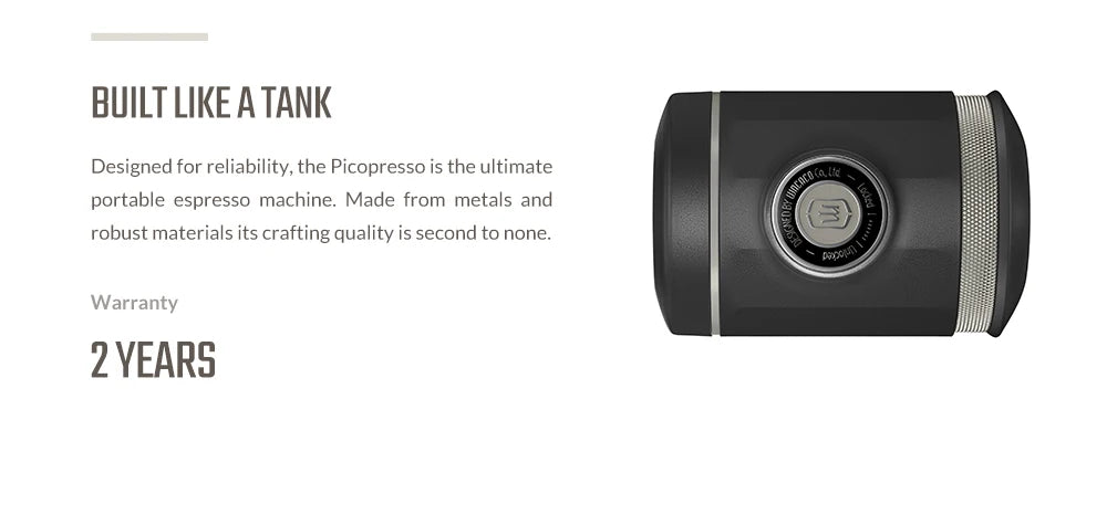 WACACO Picopresso Macchina per caffè espresso portatile, Macchina per caffè speciale, Caffè da viaggio a pressione da 18 bar, Regalo, Capodanno