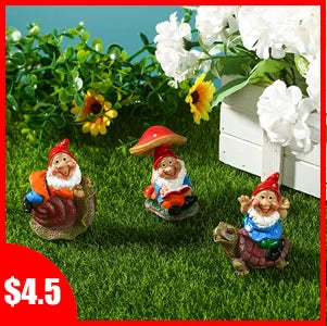 4 pz/set divertenti Mini gnomi giocare a Golf Dog resina nani Sport statua carino fai da te per scrivania Bonsai decorazione ornamento Dropshipping