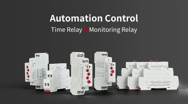 GEYA GRI8-01/02 Relè di monitoraggio corrente 0.5A 1A 2A 5A 8A 16A ACDC24V-240V Relè di protezione da sovracorrente da sovracorrente