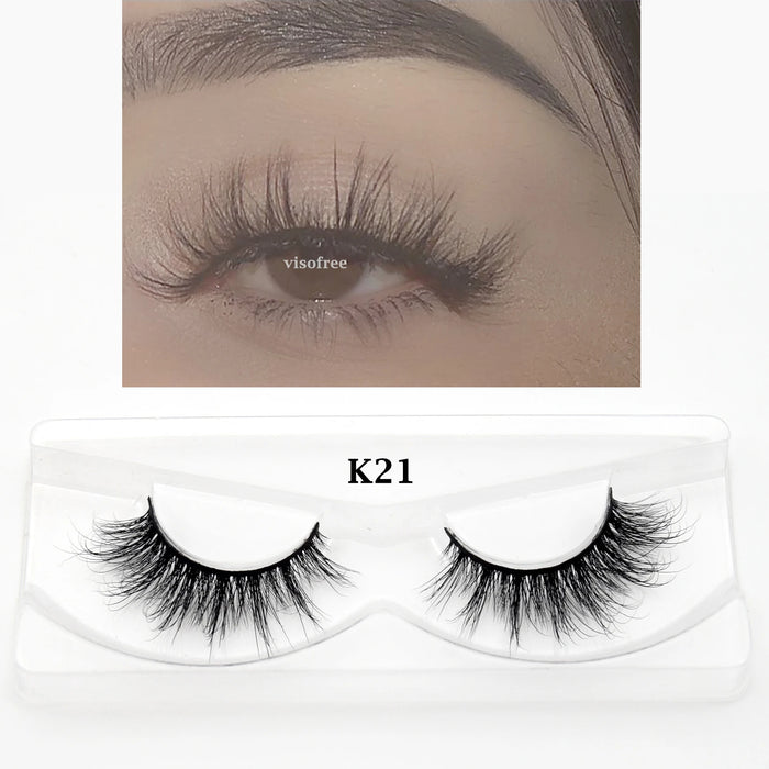 Ciglia Visofree Ciglia di visone 3D Ciglia naturali fatte a mano Ciglia finte lunghe e morbide Ciglia di visone cruelty free ad alto volume D101