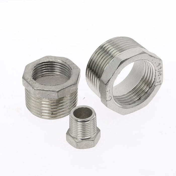 Boccola riduttore cuore tonificante 1/8 "1/4" 3/8 "1/2" BSP Filettatura maschio/femmina SS304 Raccordi per tubi in acciaio inossidabile per acqua Gasolio