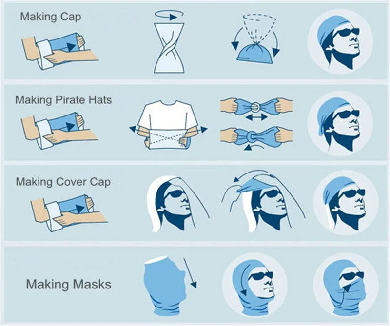 Nuova bandana multifunzionale fascia per capelli anello sciarpa al collo foglie mimetiche sciarpa magica tubolare senza cuciture regalo per il bambino