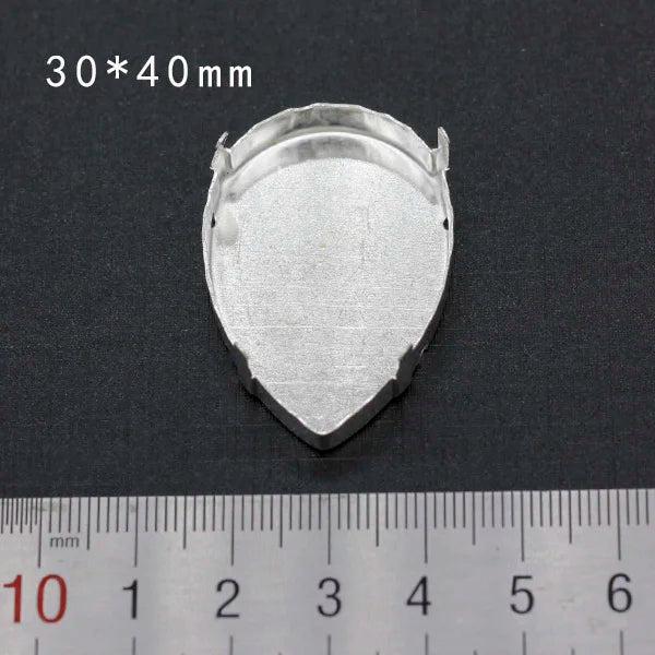 30p Base vuota da cucire su strass Gioielli in cristallo sfaccettato Artiglio vuoto placcato argento per accessori per indumenti in pietra Link 1