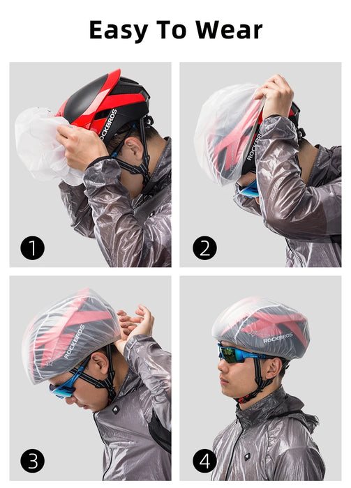 ROCKBROS caschi da bici da ciclismo coperture antipioggia antivento impermeabile antipolvere copertura antipioggia MTB Road Bike casco da bicicletta proteggi copertura