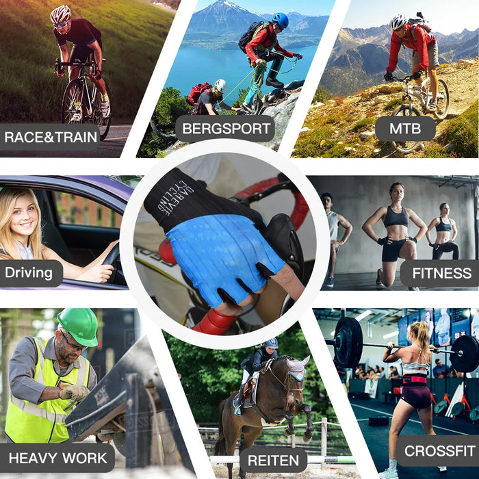 DAREVIE Guanti da ciclismo AERO guanti da ciclismo antiscivolo ad alta velocità leggeri e traspiranti Cool Dry mezze dita guanti da bici MTB Road