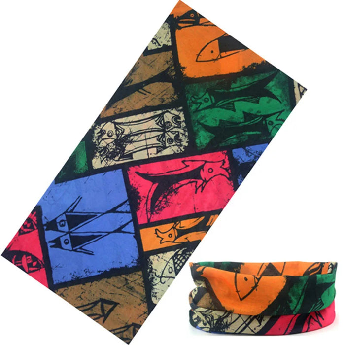 Sciarpa al collo con anello magico con teschio Fascia per capelli Bandana multifunzionale Viso Tubo tubolare senza cuciture Sciarpe unisex per uomo donna