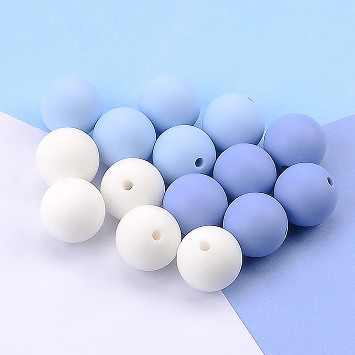 LOFCA 40 pz 12mm Perle di Silicone Dentizione Masticare Perline Food Grade Massaggiagengive Collana BPA Libero Gioielli Fai Da Te Bambino Massaggiagengive Giocattolo Ciuccio