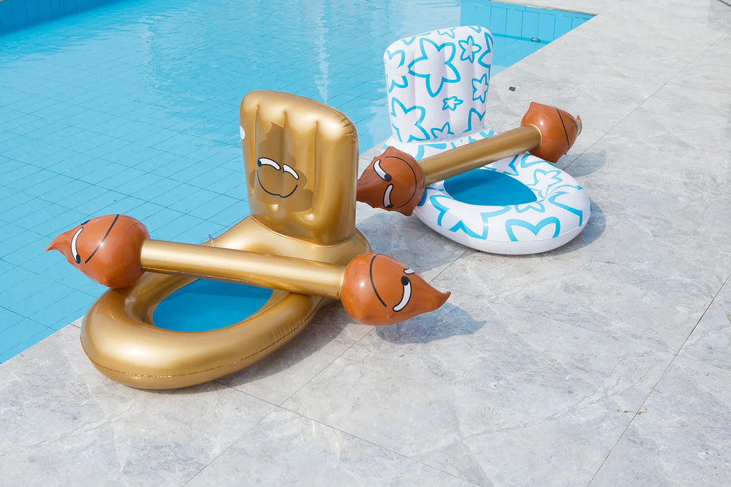 Giostra gonfiabile anello di nuoto piscina galleggiante gioco giocattoli Sport acquatici gioco per bambini forniture per feste per adulti zattera gladiatore