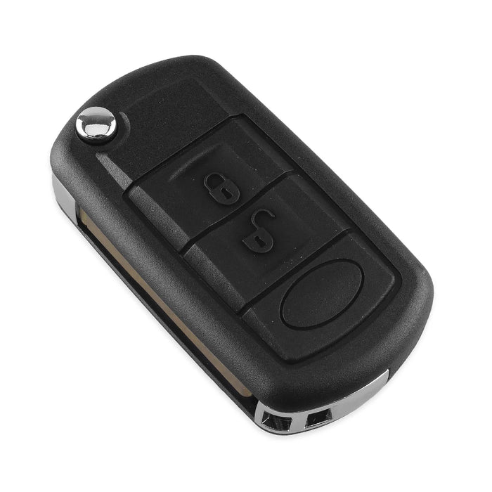 KEYYOU Custodia per chiave remota pieghevole con guscio di ricambio Fob 3 pulsanti per LAND ROVER Range Rover Sport LR3 Discovery