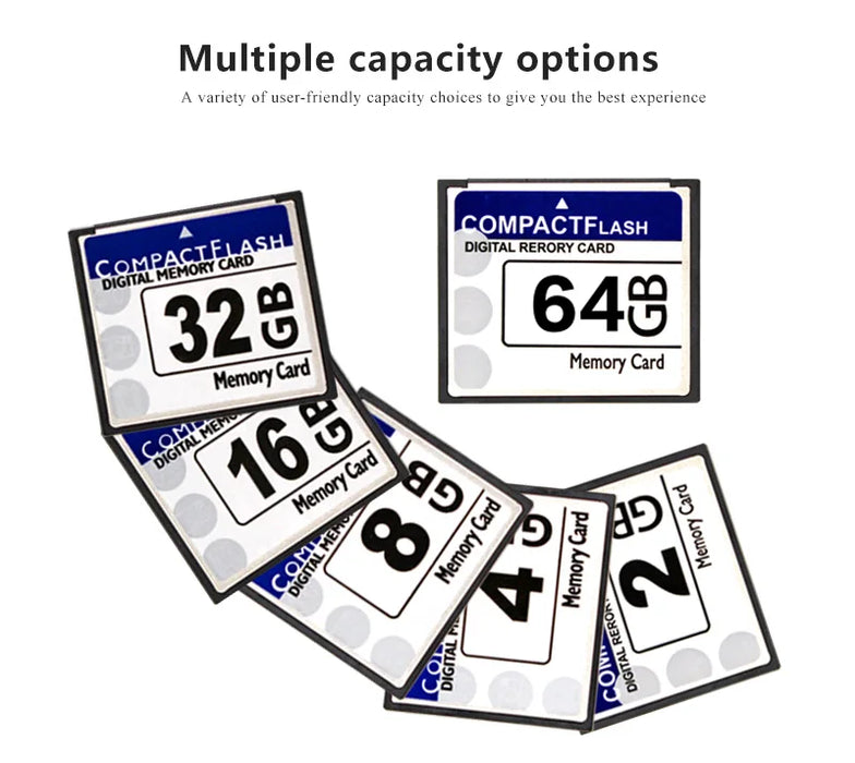 Scheda di memoria di capacità reale 256MB 512MB 1GB 2GB 4GB 8GB 16GB 32GB 64GB CF Card 128GB Scheda Flash compatta Spedizione gratuita