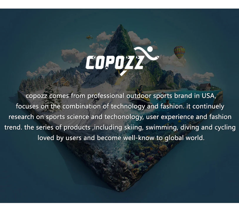 COPOZZ 2025 Occhialini da nuoto antiappannamento Lenti a forma intera Protezione UV con grande montatura in silicone Occhiali da nuoto per uomini e donne